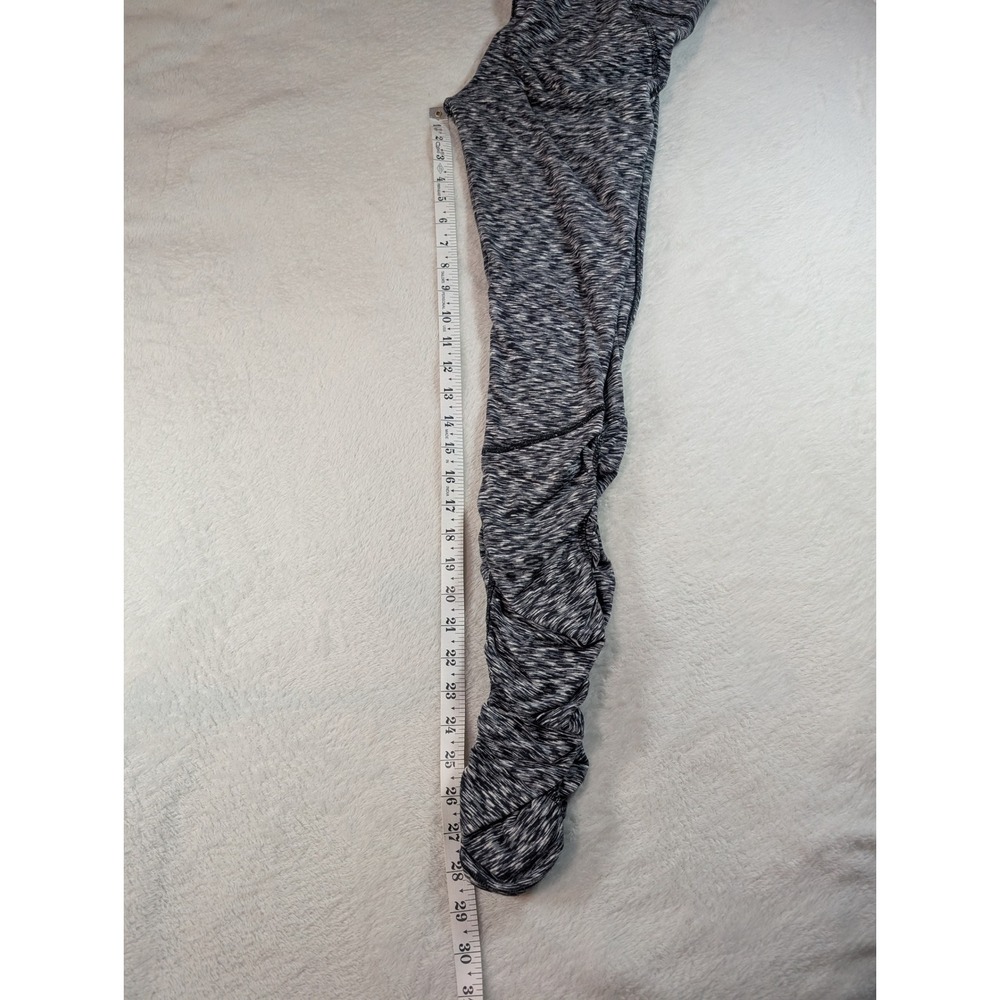 Lululemon Yoga Pants Ruched Leggings Athletic Black Gray Size 6 - Picture 7 of 7